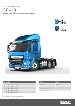 Ciągniki siodłowe DAF CF 410 FTR