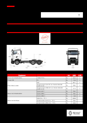 Ciągniki siodłowe Renault T HIGH T6X2 PUSHER 13L E6