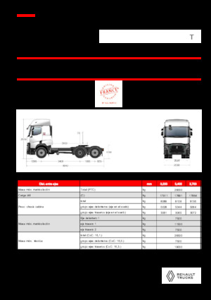 Ciągniki siodłowe Renault T T6X2 LOW 13L E6