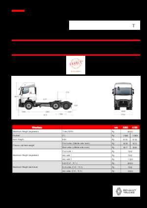Ciągniki siodłowe Renault T T6X2 PUSHER 13L E6