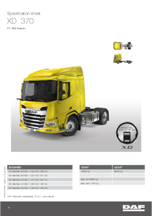Ciągniki siodłowe DAF XD 370 FT