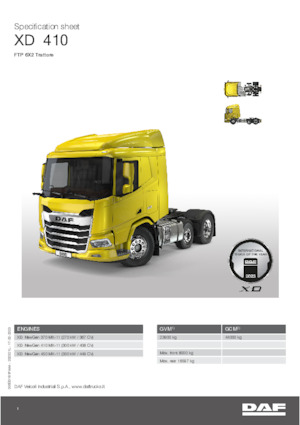 Ciągniki siodłowe DAF XD 410 FTP