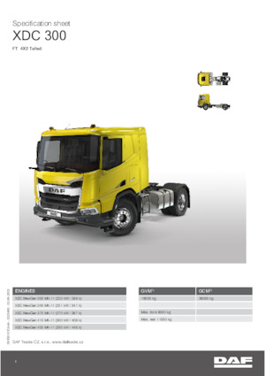 Ciągniki siodłowe DAF XDC 300 FT