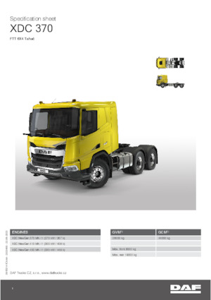 Ciągniki siodłowe DAF XDC 410 FTT