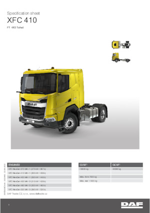 Ciągniki siodłowe DAF XFC 410 FT