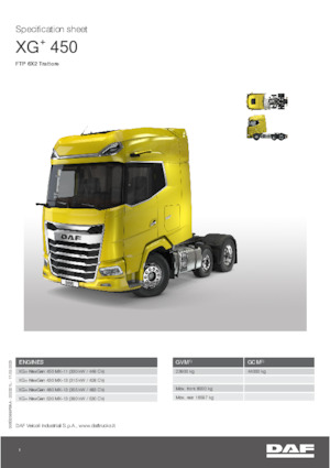 Ciągniki siodłowe DAF XG+ 480 FTP