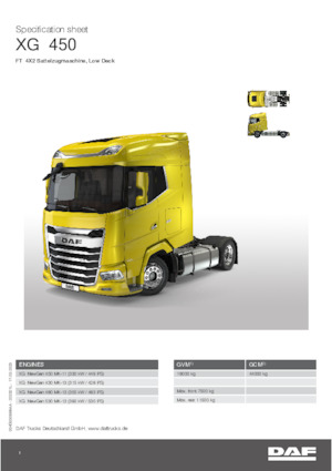 Ciągniki siodłowe DAF XG 430 FT Low Deck