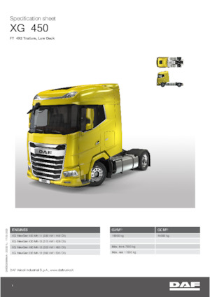 Ciągniki siodłowe DAF XG 430 FT Low Deck