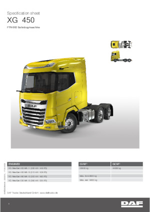 Ciągniki siodłowe DAF XG 450 FTN