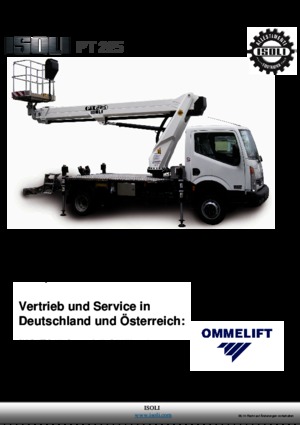 Platformy robocze na wysięgniku teleskopowym mocowane na ciężarówce ISOLI PT 225