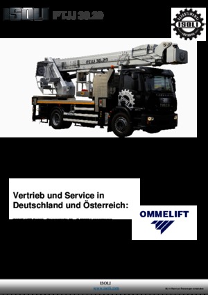 Platformy robocze na wysięgniku teleskopowym mocowane na ciężarówce ISOLI PTJJ36.29