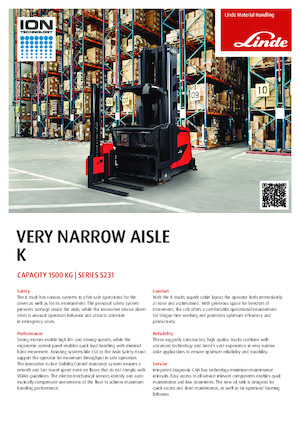 Wózek widłowy wieżowy??Wózek widłowy wieżowy Linde K 0.9