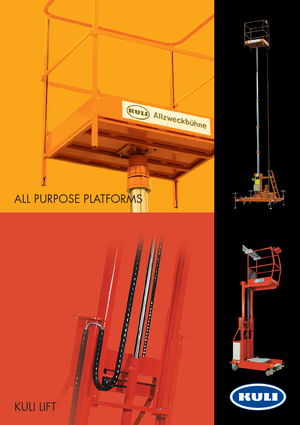 Kołowe platformy robocze z masztem pionowym KULI Hebezeuge – Helmut Kempkes Kuli KF 8