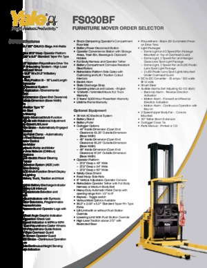 Wózki do kompletacji zamówień Yale FS030BF
