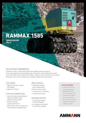 Walec wibracyjny do wykopów Ammann Rammax 1585