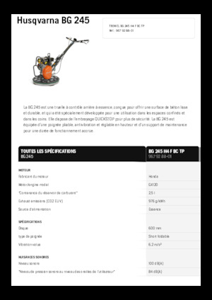 Zacieraczki samojezdne Husqvarna BG 245