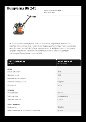 Zacieraczki samojezdne Husqvarna BG 245