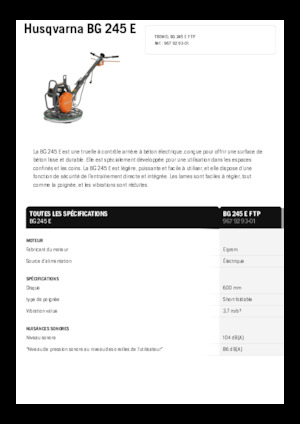 Zacieraczki samojezdne Husqvarna BG 245E