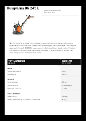 Zacieraczki samojezdne Husqvarna BG 245E