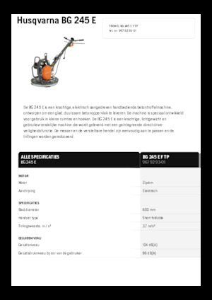 Zacieraczki samojezdne Husqvarna BG 245E