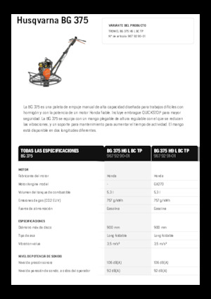 Zacieraczki samojezdne Husqvarna BG 375
