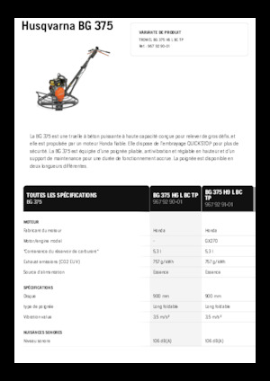 Zacieraczki samojezdne Husqvarna BG 375