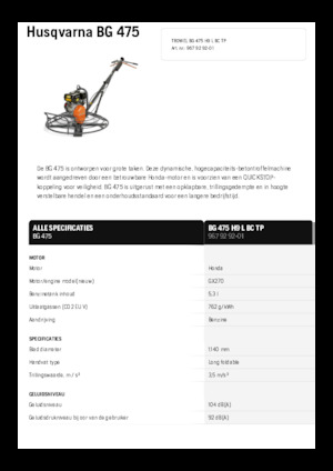 Zacieraczki samojezdne Husqvarna BG 475