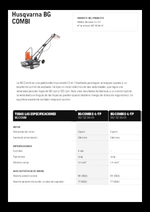 Zacieraczki samojezdne Husqvarna BG COMBI