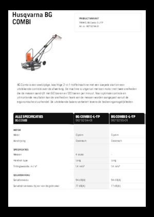 Zacieraczki samojezdne Husqvarna BG COMBI
