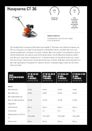 Zacieraczki samojezdne Husqvarna CT 36