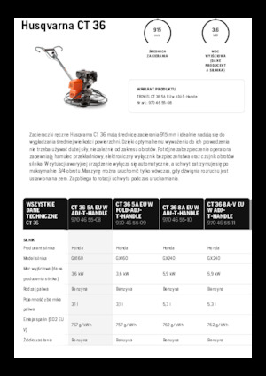 Zacieraczki samojezdne Husqvarna CT 36