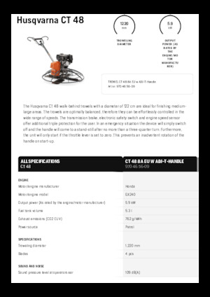 Zacieraczki samojezdne Husqvarna CT 48
