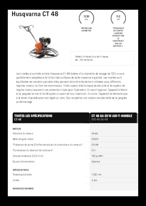 Zacieraczki samojezdne Husqvarna CT 48