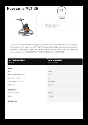 Zacieraczki samojezdne Husqvarna MCT 36