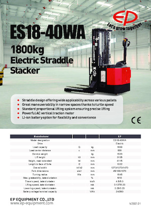 Wózki paletowe elektryczne EP ES18-40WA