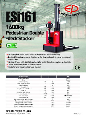 Wózki paletowe elektryczne EP ESi161