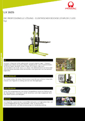 Wózki paletowe elektryczne PRAMAC Lifter LX 16/25