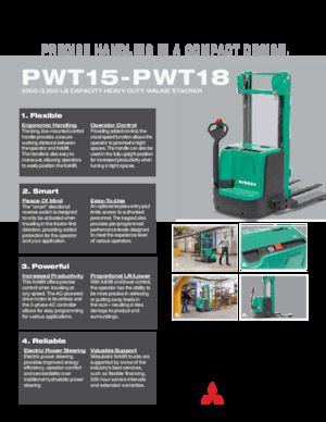Wózki paletowe elektryczne Mitsubishi PWT15