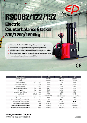 Wózki paletowe elektryczne EP RCS152