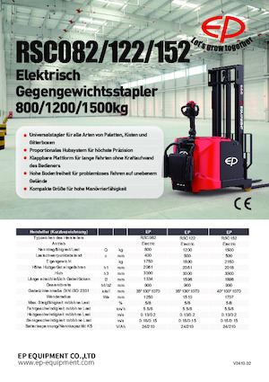 Wózki paletowe elektryczne EP RSC122