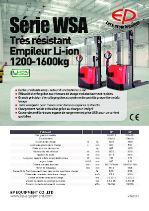 Wózki paletowe elektryczne EP WSA121