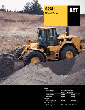 Spycharka kołowa Caterpillar 824H