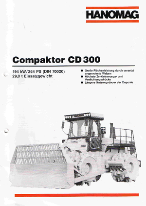 Kompaktor odpadów Hanomag CD 300