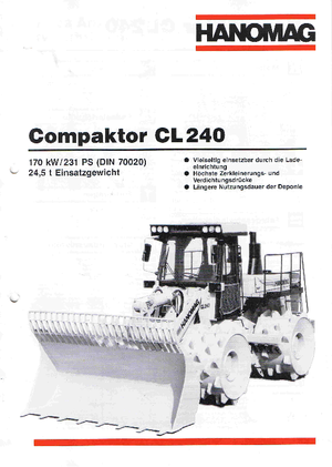 Kompaktor odpadów Hanomag CL 240
