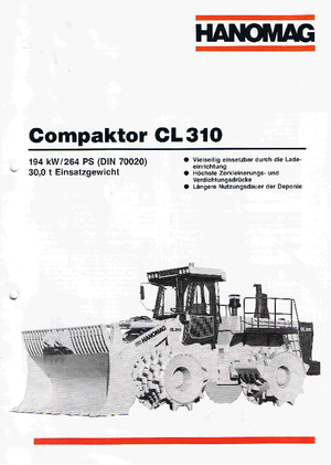 Kompaktor odpadów Hanomag CL 310