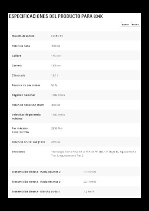 Spycharka kołowa Caterpillar 834K