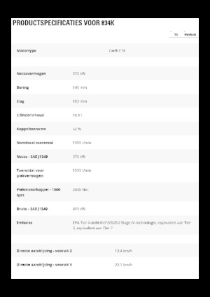 Spycharka kołowa Caterpillar 834K