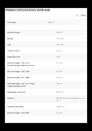 Spycharka kołowa Caterpillar 844K