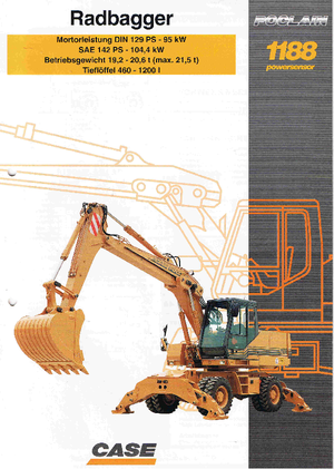 Koparki kołowe Case Poclain 1188 PM 4A