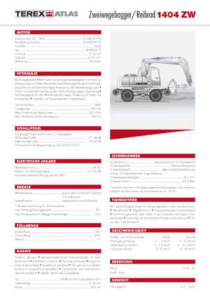 Koparki kołowe Atlas 1404 ZW